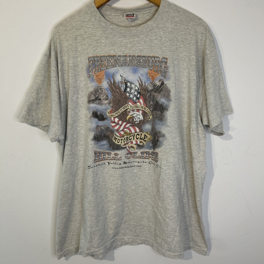 Vintage Freemandsburg Motorcycle Hill Climb Club T-Shirt Size XL